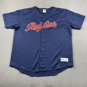 Boston Red Sox Jersey Mens XL Nomar Garciaparra #5 Sewn MLB Blue‎ True Fan